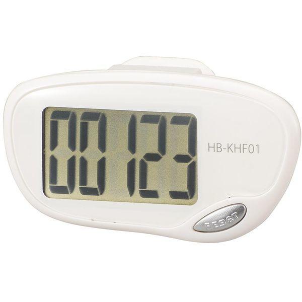 オーム電機 HB-KHF01-W 大きい文字の歩数計 振り子式 ホワイト