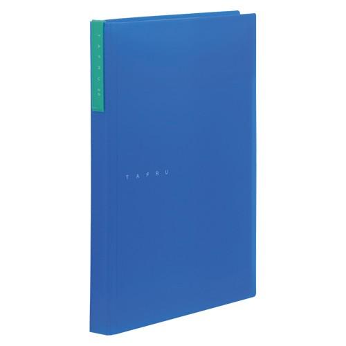 KING JIM タフル クリアーファイル 透明 A4 20ポケット 青 8152T