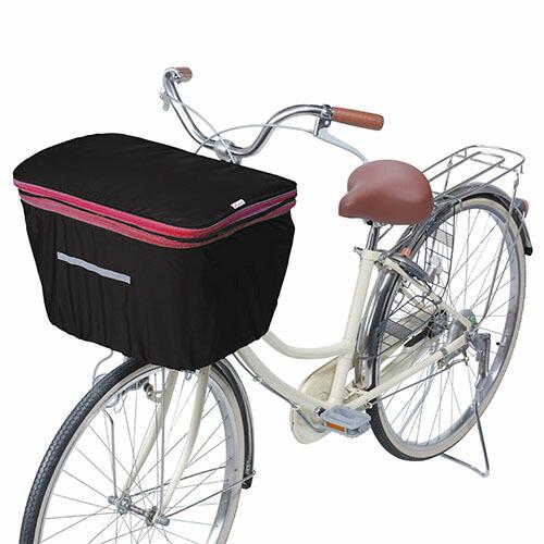 サギサカ 72828 アシスト用角型前カゴカバー ブラック/レッド