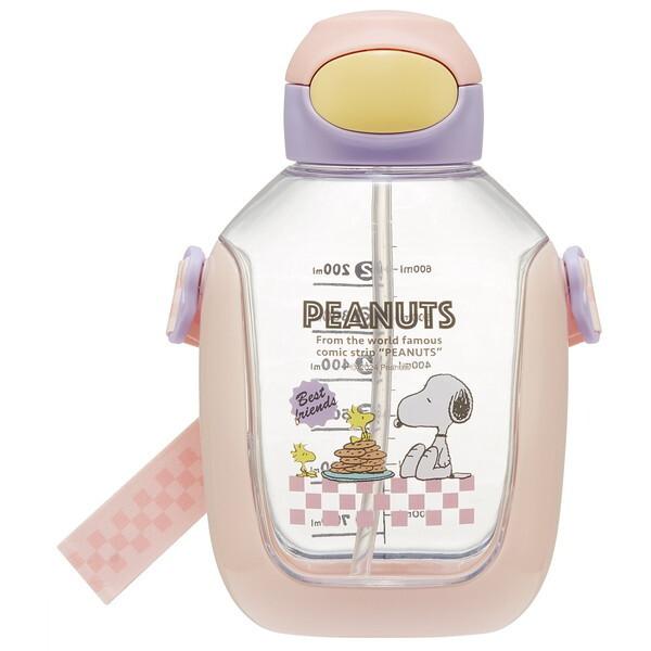 スケーター PDSH8DX スヌーピー 80's カフェ ワンプッシュ ストロー ボトル 水筒 ショ...