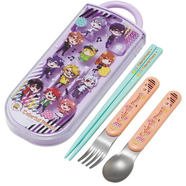 スケーター TACC2AG カラフルピーチ 25 子供用 お弁当 トリオセット 箸 スプーン フォー...