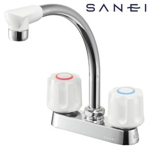 SANEI ツーバルブシャワー混合栓 SK11-W-13 共用形 風呂場 浴室