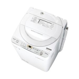洗濯機 縦型 6kg 全自動洗濯機 シャープ SHARP ES-GE6C ホワイト系