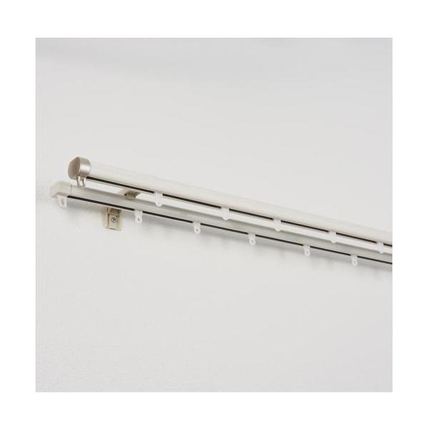 TOSO 伸縮式カーテンレール リネア 木目ホワイト W3.0m