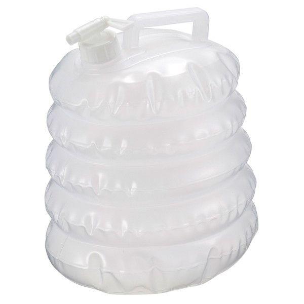 防災グッズ ウォータータンク クリア 8L アコーディオン 給水 たためる ベストコ ND-9081...