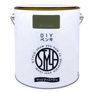 ニッペ STYLE DIYペンキマットフィニッシュ オリーブドラブ 2kg