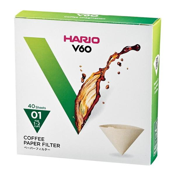 ペーパーフィルター40枚 V60用 HARIO VCF-01-40M 1〜2杯用 コーヒーフィルター...