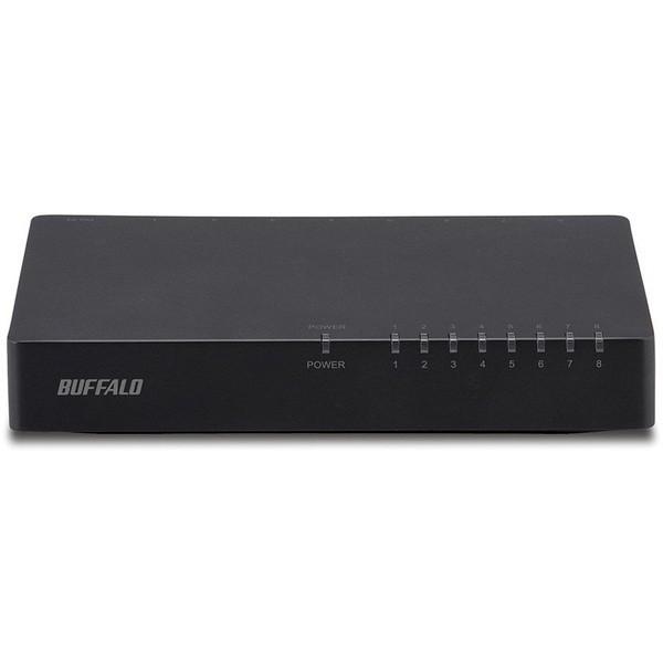 BUFFALO LSW4-TX-8EP/BKD ブラック 10/100Mbps対応 スイッチングHu...