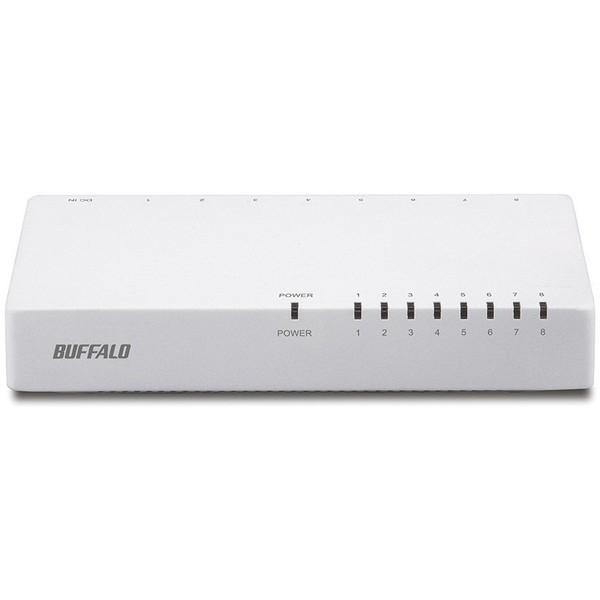 BUFFALO LSW4-TX-8EP/WHD ホワイト 10/100Mbps対応 スイッチングHu...
