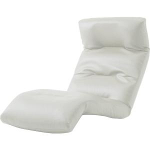 CELLUTANE 和楽の雲 下タイプ 座椅子 PVCアイボリー 日本製 頭部 腰部 脚部 14段 リクライニング 一人掛け A193下R-598WH メーカー直送