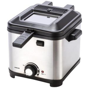 山善 KAD-080FE シルバー 卓上電気フライヤー