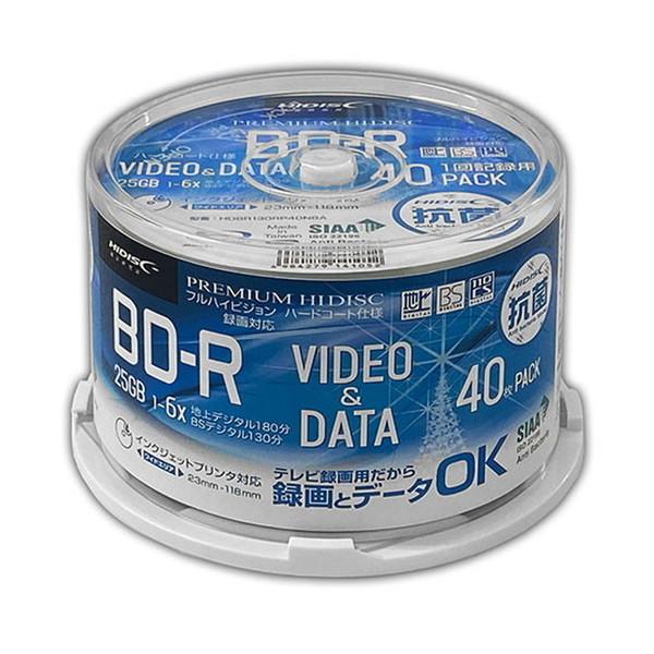 磁気研究所 HDBR130RP40NBA HIDISC BD-R 録画/データ用 6倍速 25GB ...
