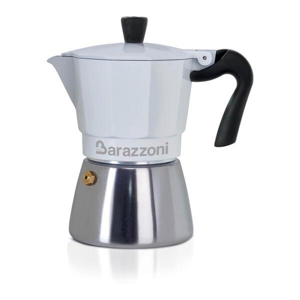 Barazzoni IH対応&amp;直火式エスプレッソメーカー 3カップ用 ホワイト 830005103