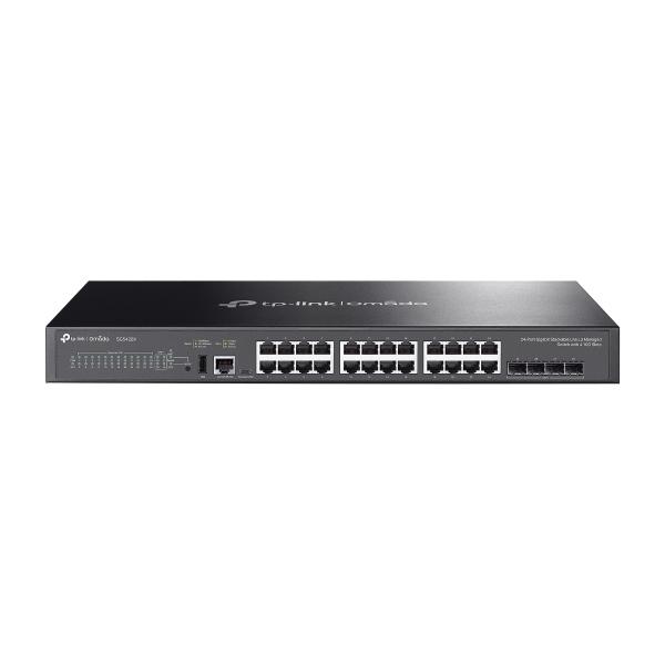 TP-LINK SG5428X Omada ギガビットポート×24/ 10Gスロット×4 スタッカブ...