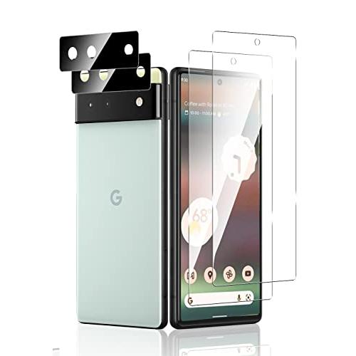 Sungale Google Pixel 6a ガラスフィルム4枚セット強化ガラスフィルム2枚 + ...
