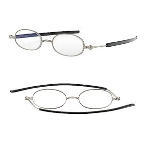 SHIORI 老眼鏡 薄型リーディンググラス SI-03-1+1.00 オーバル シルバーの商品画像