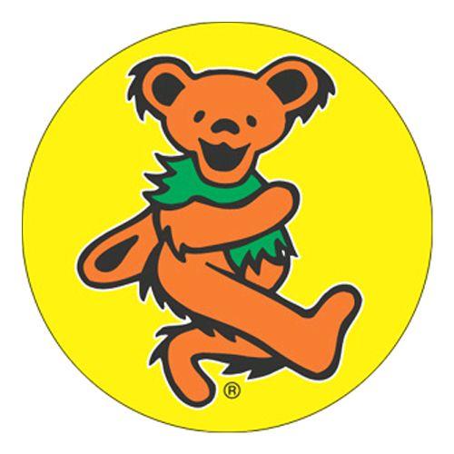 GRATEFUL DEAD（グレイトフル・デッド）：Dancing Bear 缶バッジ/オレンジ【小...