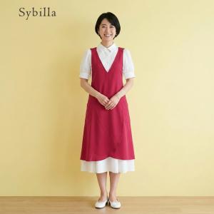 HANAE MORI ハナエモリ 森英恵 エプロン レッド 新品 未使用 HANAE MORI（ハナエモリ） エプロン 森英恵 おしゃれ 袖なしかっぽう着