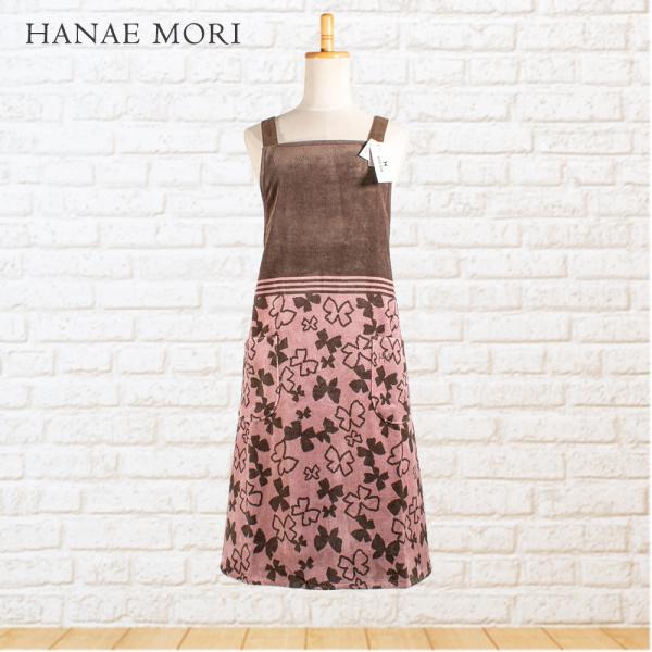 森英恵 エプロン ブランド HANAE MORI タオル クロス型（ピンク）リボンパピヨン