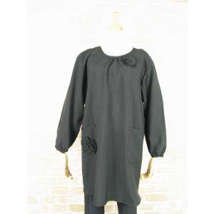 出荷前アイロン仕上なし特別価格】エプロン かっぽう着 割烹着 黒