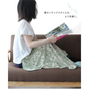 モダン花柄接触冷感ブランケット 北欧 接触冷感...の詳細画像5