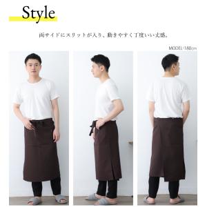 さらさらサイドスリットギャルソンメンズエプロン...の詳細画像3