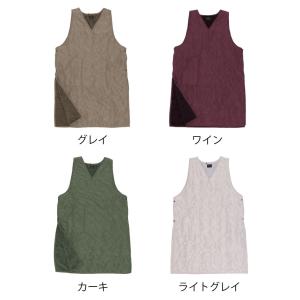 【ローマン】キルトタブリエエプロン 裏ボア 撥...の詳細画像2
