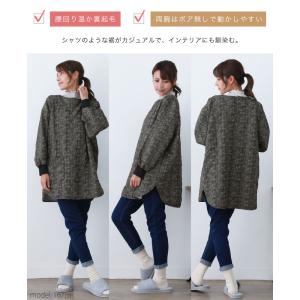 キルト割烹着 裏ボア 撥水加工 おしゃれ かわ...の詳細画像3