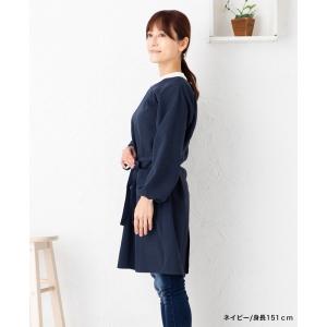 スタイリッシュVネック割烹着S 日本製 Sサイ...の詳細画像5