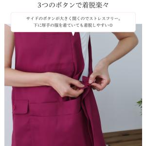 【メール便送料無料】ジャンスカ脇ボタンエプロン...の詳細画像5