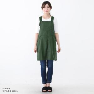 サロペット エプロン 脇ボタン ワンピース 無...の詳細画像4