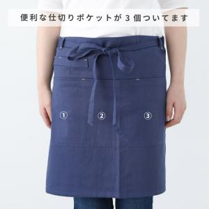 ミドル丈 腰巻き エプロン ギャルソンエプロン...の詳細画像4