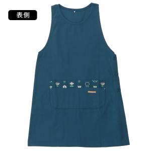 M〜3Lサイズ ワンポイント花柄エプロン ワン...の詳細画像2