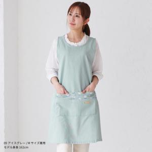 M〜3Lサイズ ワンポイント花柄エプロン ワン...の詳細画像5