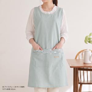 M〜3Lサイズ ワンポイント花柄エプロン ワン...の詳細画像5