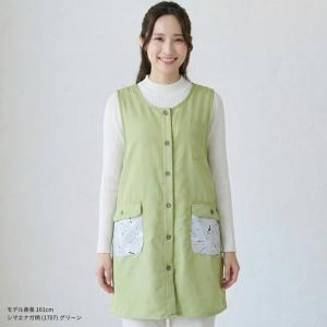 裏起毛 エプロン フリース 裏ボア ゆったり ...の詳細画像3