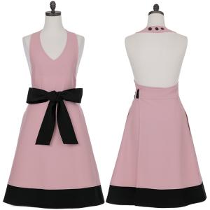 アームボーテ　【Mサイズ】エレガントベージュ＆ブラックローブエプロン ARB02 エプロン ブランド 高級 上品 アームボーテ エレガントベージュ