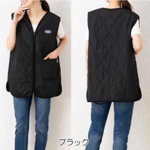 中綿ベスト エプロン チュニック 冬用 暖かい...の詳細画像5