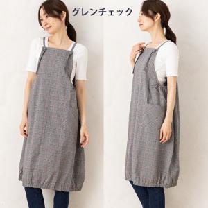 エプロン ワンピース おしゃれ かぶるだけ ロ...の詳細画像5