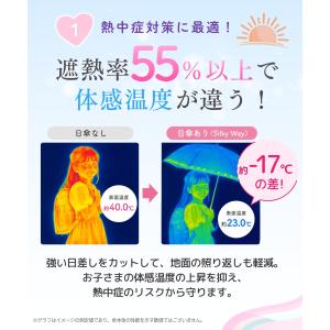 完全遮光100% 子供 女の子 晴雨兼用 傘 ...の詳細画像3