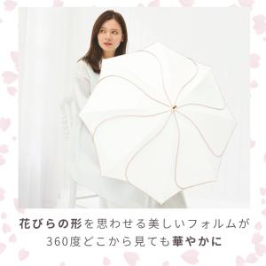 完全遮光100% レディース 花びら傘 フレラ...の詳細画像2