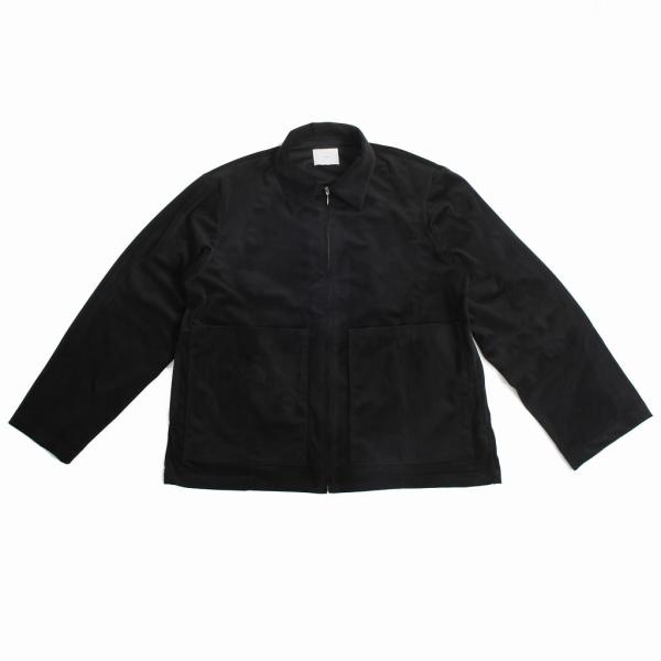 ATHA アタ ジップブルゾン ベロア ヘリンボーン ブラック VELOUR HERRINGBONE...