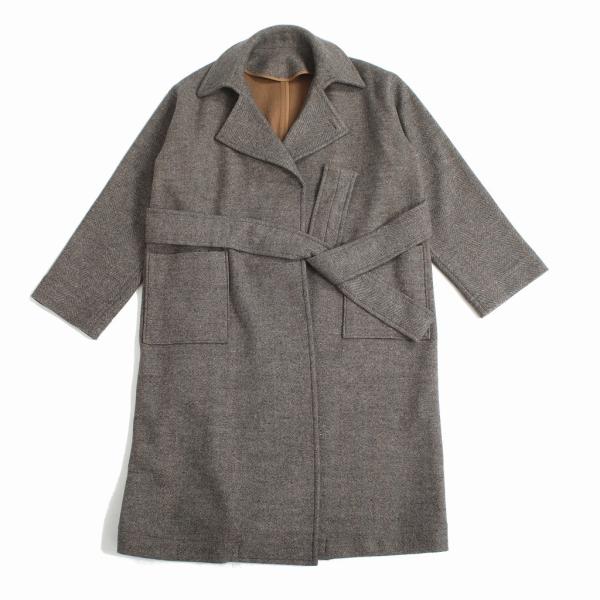 ATHA アタ ジーロンラムウール マキシコート ブラウン GEELONG WOOL MAXI CO...