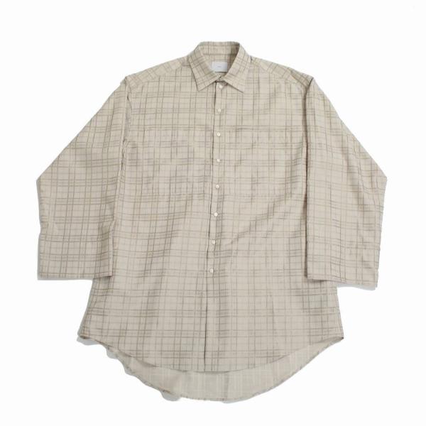 ATHA アタ ジャガード チェックロングシャツT/C JACQUARD PLAID LONG SH...