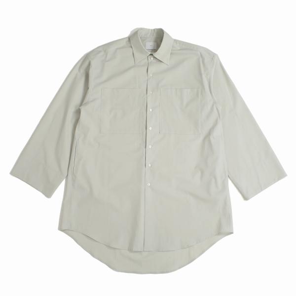 ATHA アタ ロングシャツ スビンコットン フリーサイズ ライトグレー 120/2 SUVIN C...