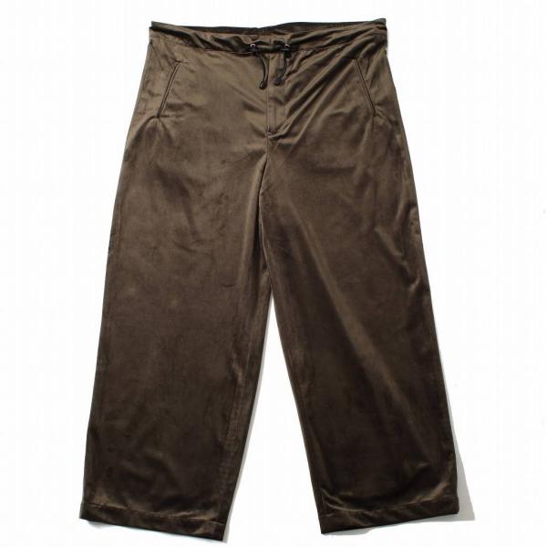 ATHA アタ ワイドイージーパンツ ブラウン VELVET GATHER WIDE EASY TR...
