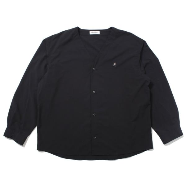 GYMPHLEX ジムフレックス ストレッチタイプライター Vネック 長袖シャツ ダークネイビー