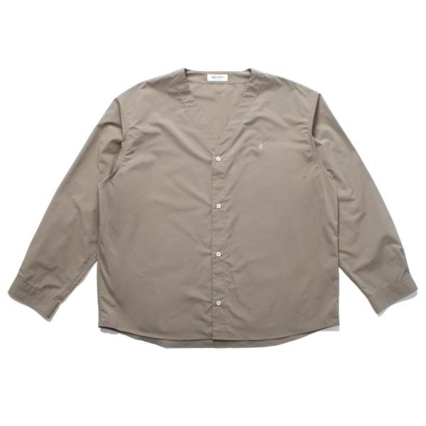 GYMPHLEX ジムフレックス ストレッチタイプライター Vネック 長袖シャツ トープ