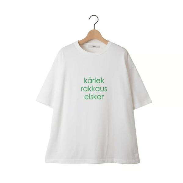 amne アンヌ プリント Tシャツ H_s tee L.L.L WHITE