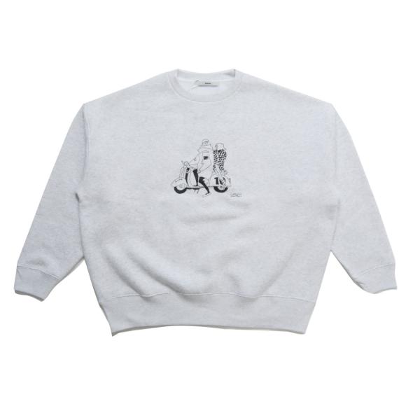 amne アンヌ "LOVER" crew 裏起毛 クルーネック プリント スウェット トレーナー ...